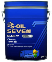 как выглядит масло моторное s-oil 7blue #7 ci-4 10w40 20л на фото