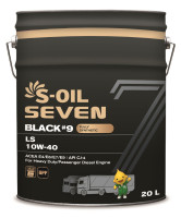 как выглядит масло моторное s-oil 7 black #9 ls 10w-40 20л на фото